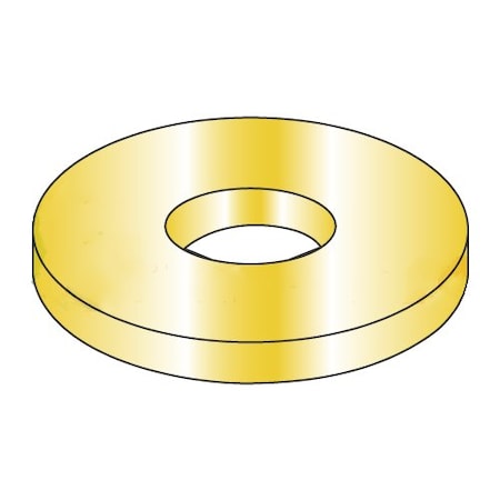 Newport Fasteners Flat Washer, For Screw Size #3 , Steel Cadmium Yellow Finish, 5000 PK 742449